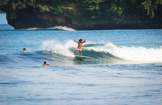 Surfing at Batukaras